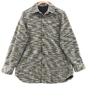 Earthbound Trading XL Green White‎ Space Dye Knit Shirt Jacket Mens Button Up